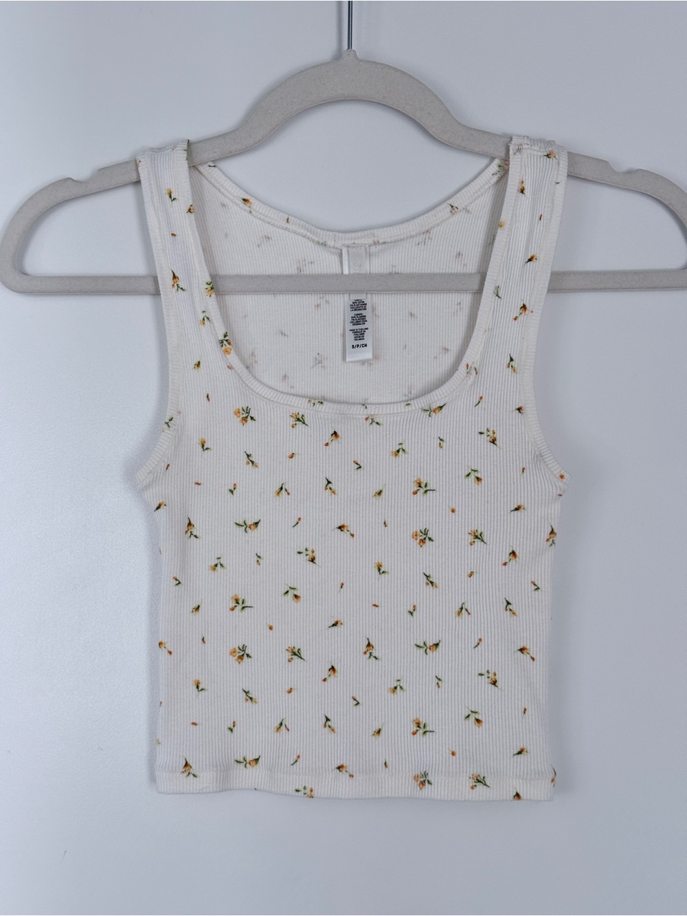 Skims ribbed square-neck tank top